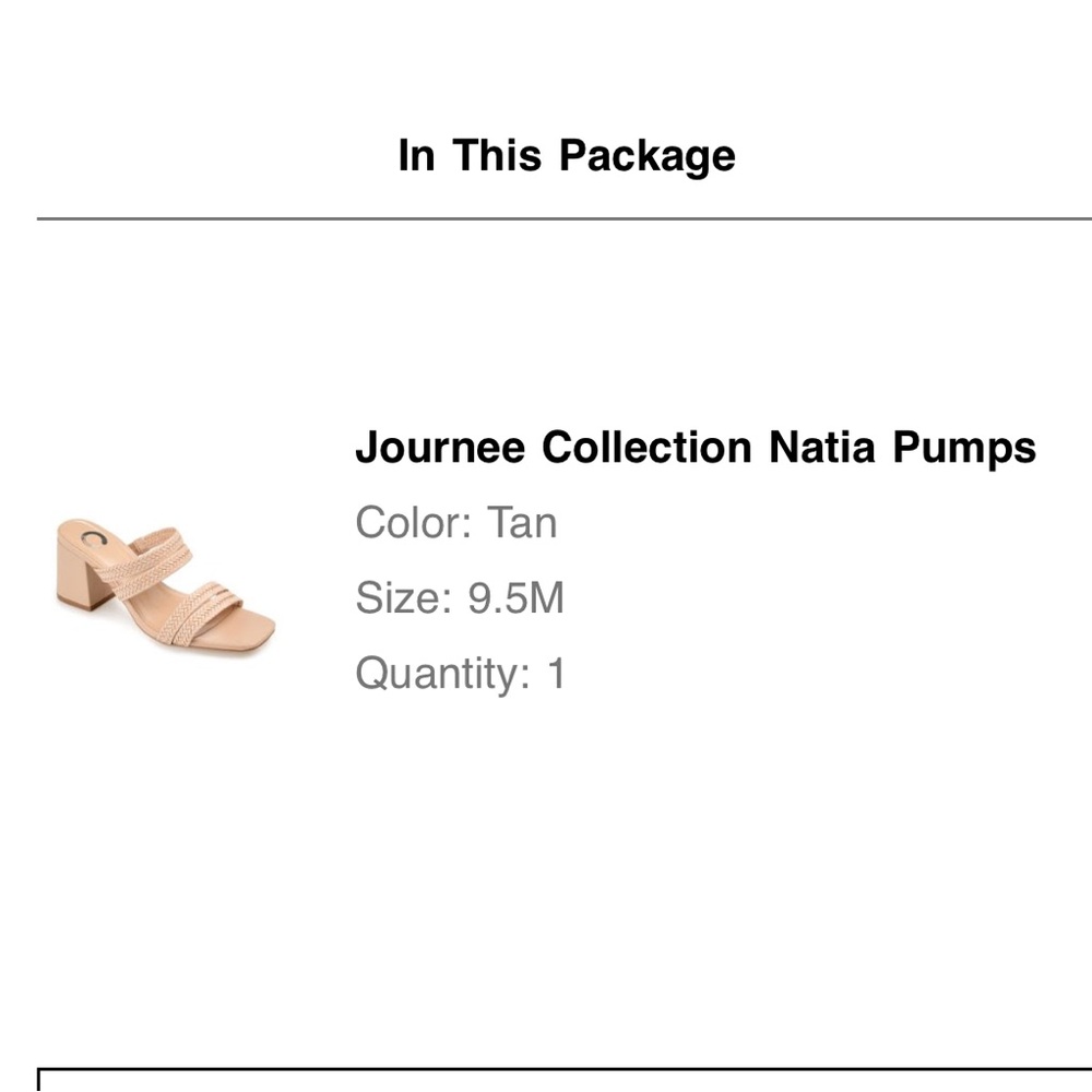 Journee Collection Natia Pumps - tan - women’s size 9.5 - open box